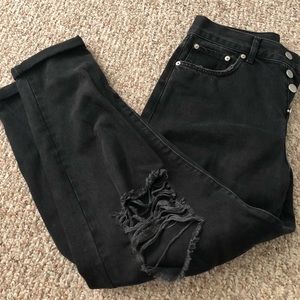 TOP SHOP cropped jean with holes